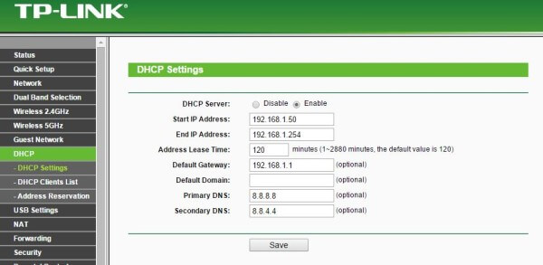 set a static ip address