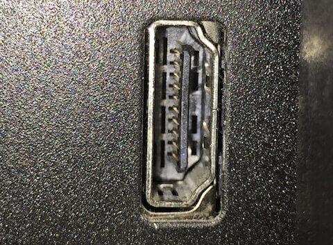 close up HDMI port