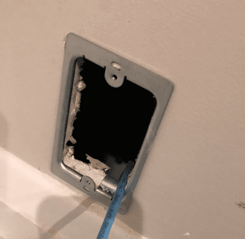 installed wall plate bracket