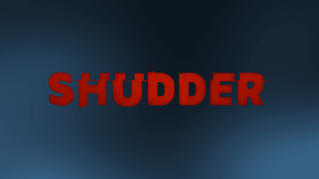 shudder logo on smokey background