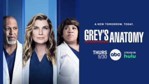Poster of three lead characters from Grey's anatomy