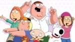 family grouping of animated characters from Family Guy
