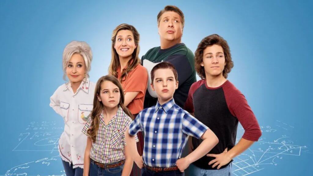 Cast family photo from young sheldon