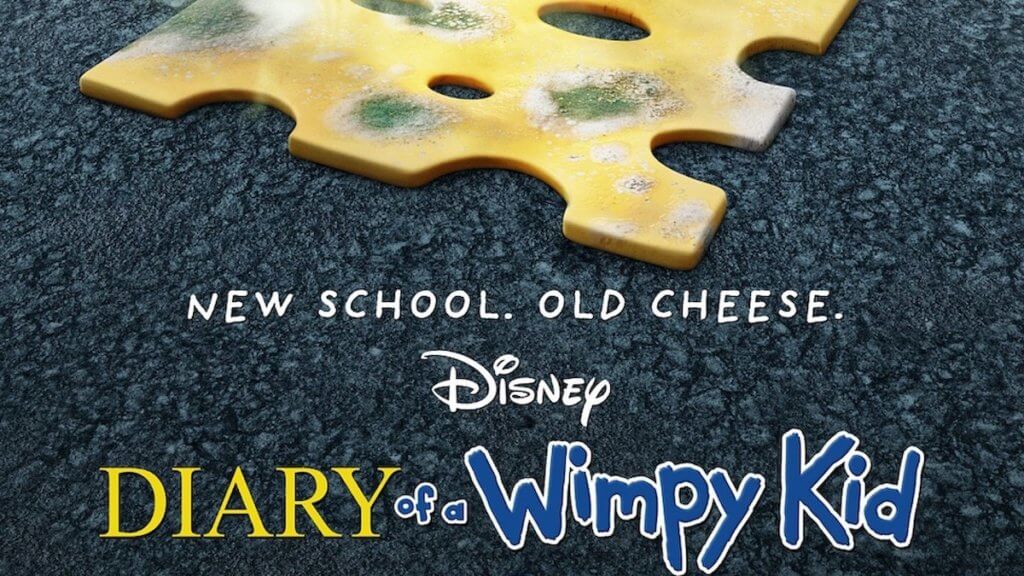 Logo for Diary of a Wimpy Kid with moldy cheese