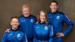 William Shatner and three others pictured in blue space jump suits