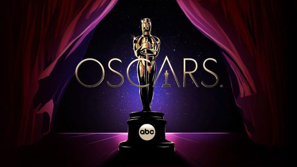 the OSCARS logo over the statue