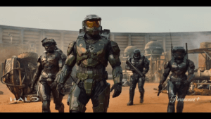 a group of futuristic soldiers