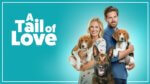 A couple stands back to back holding puppies