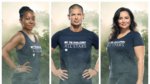 Three athletic competitors