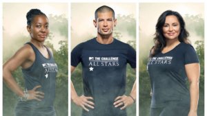 Three athletic competitors