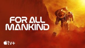 An image of a figure in a space suit on a red planet