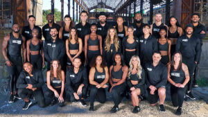 a large group of athletic reality series competitors