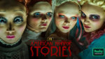 A row of creepy women as dolls