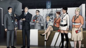 Cast of animated show Archer