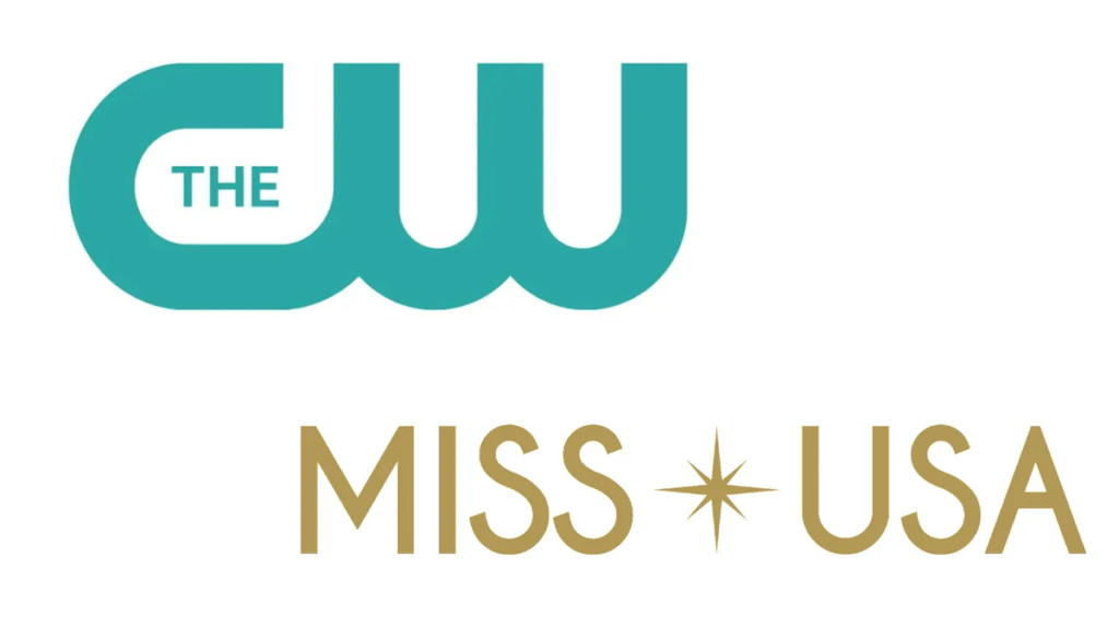 Logos for The CW and the Miss USA Pageant