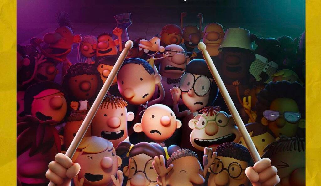 Animated image of a group of kids in a crowd at a rock concert