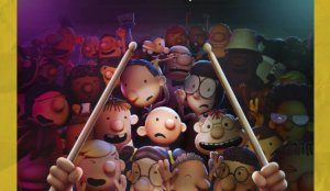 Animated image of a group of kids in a crowd at a rock concert