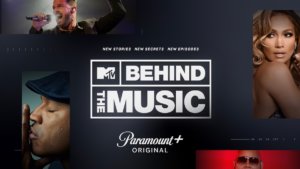 logo of behind the music with several music artists photos on it