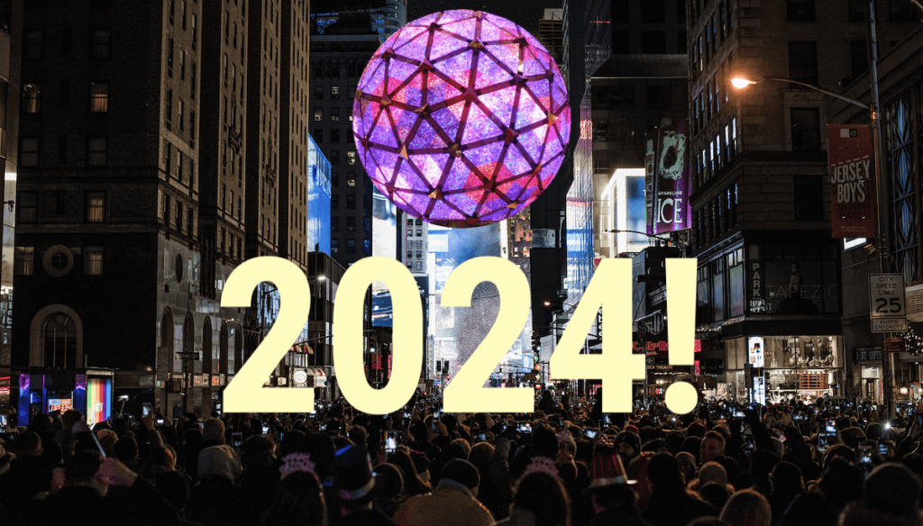 watching the ball drop 2024