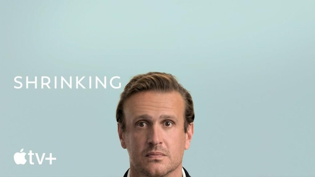 A man's head shows at bottom of frame with lots of open space and the word Shrinking next to him.