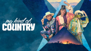 Collage showing three top country artists