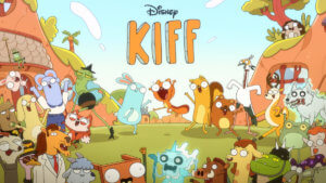 A group of whimsical animated animals and creatures