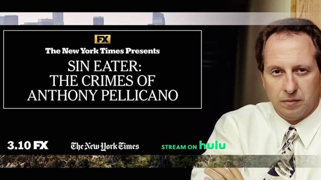 A photo of PI Anthony Pellicano in front of LA skyline