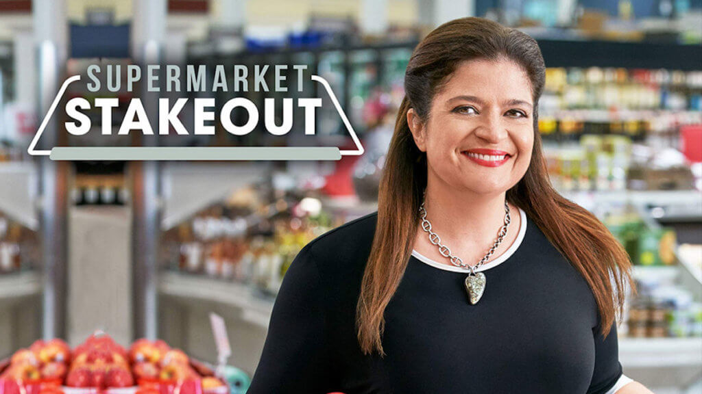 Portrait of chef and host Alex Guarnaschelli in a grocery store