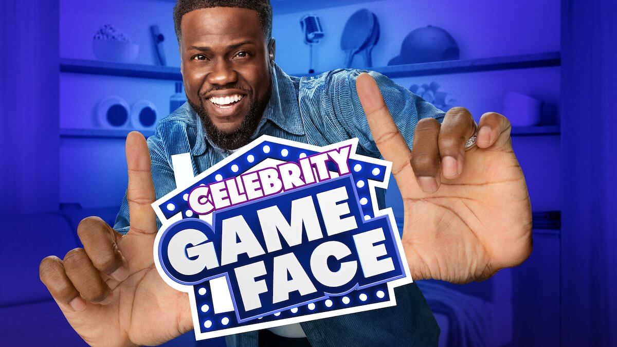 Comedian Kevin Hart behind logo for Celebrity Game Face