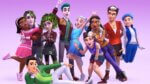 A colorful group of animated teens and zombie teens.