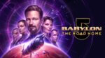 Animated poster art of the central cast and ship of Babylon 5.